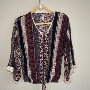 Xhilaration Multicolor Striped Blouse